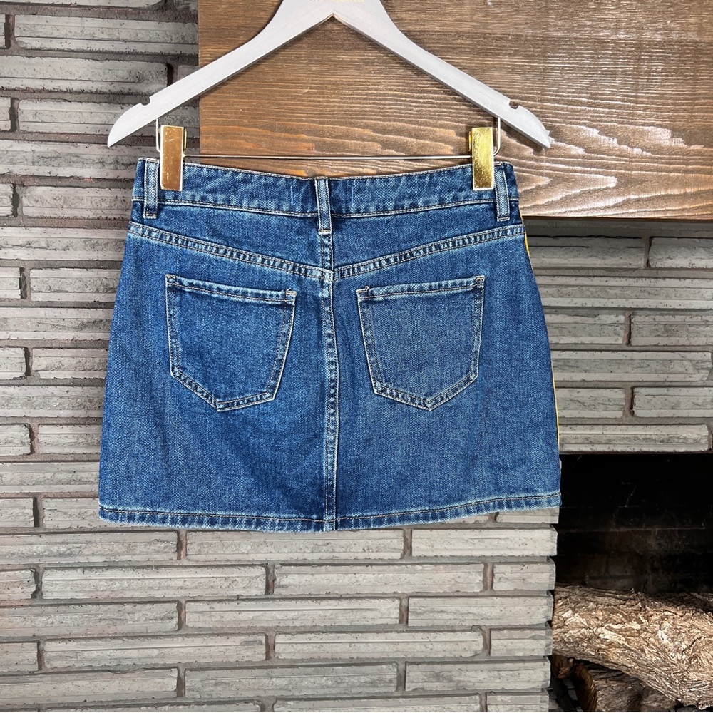 PacSun denim miniskirt side stripes size 28 - Picture 2 of 7